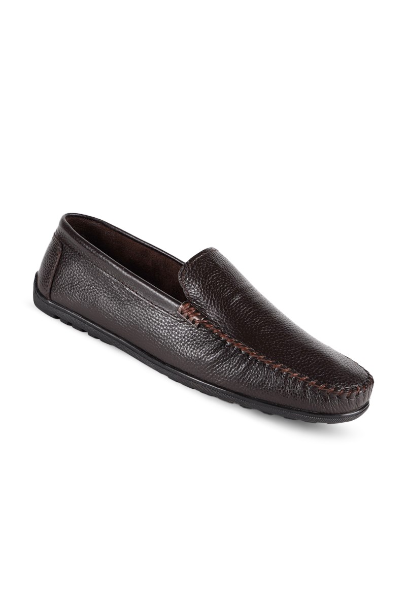 GERARDINO Men's Loafer Genuine Leather Shoes Brown 3001