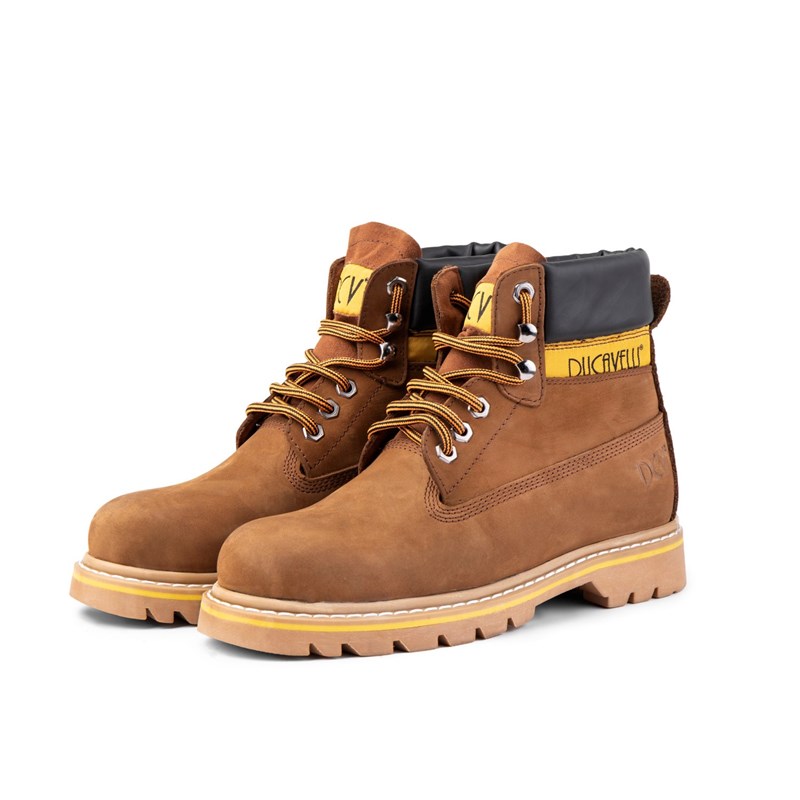 Ducavelli Men's Natural Nubuck Boots - Camel 