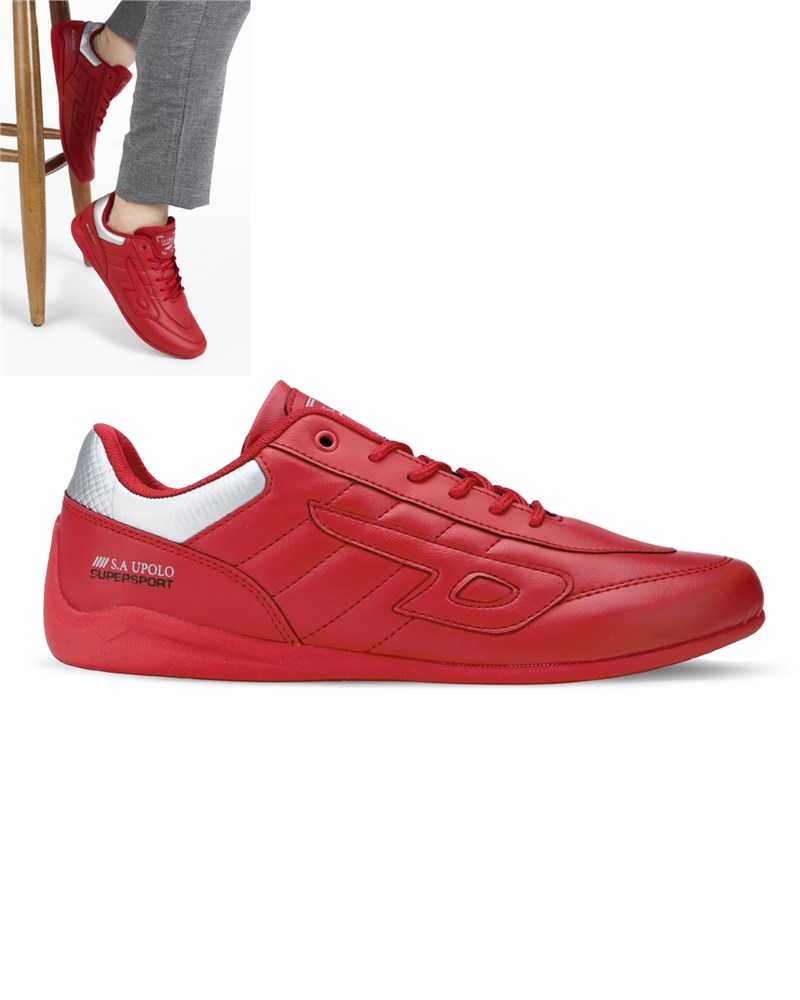 S.A UPOLO Men's Casual Shoes Red 1500