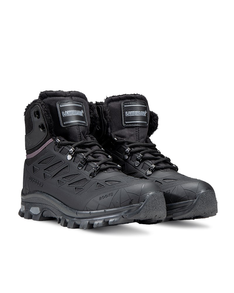 LAMBIRLENT Outdoor Black Boots 3060