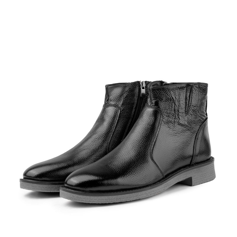 Ducavelli Men's Real Leather Boots - Black 