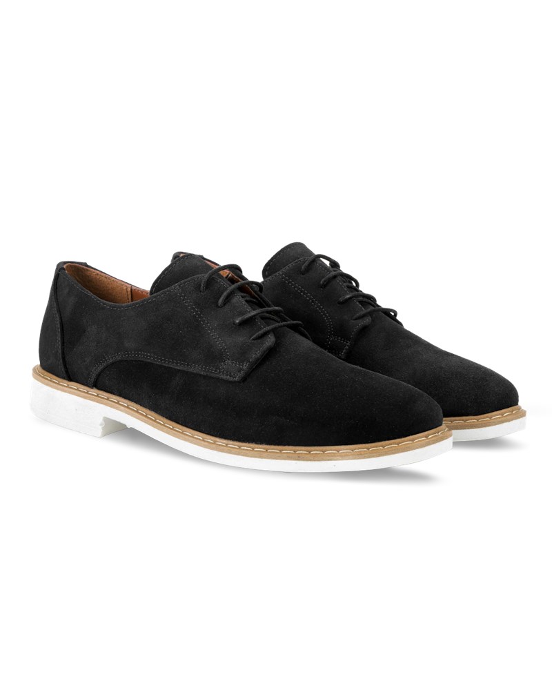  GERARDINO Men's Classic Suede Shoes Black 3011